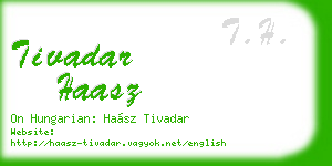 tivadar haasz business card